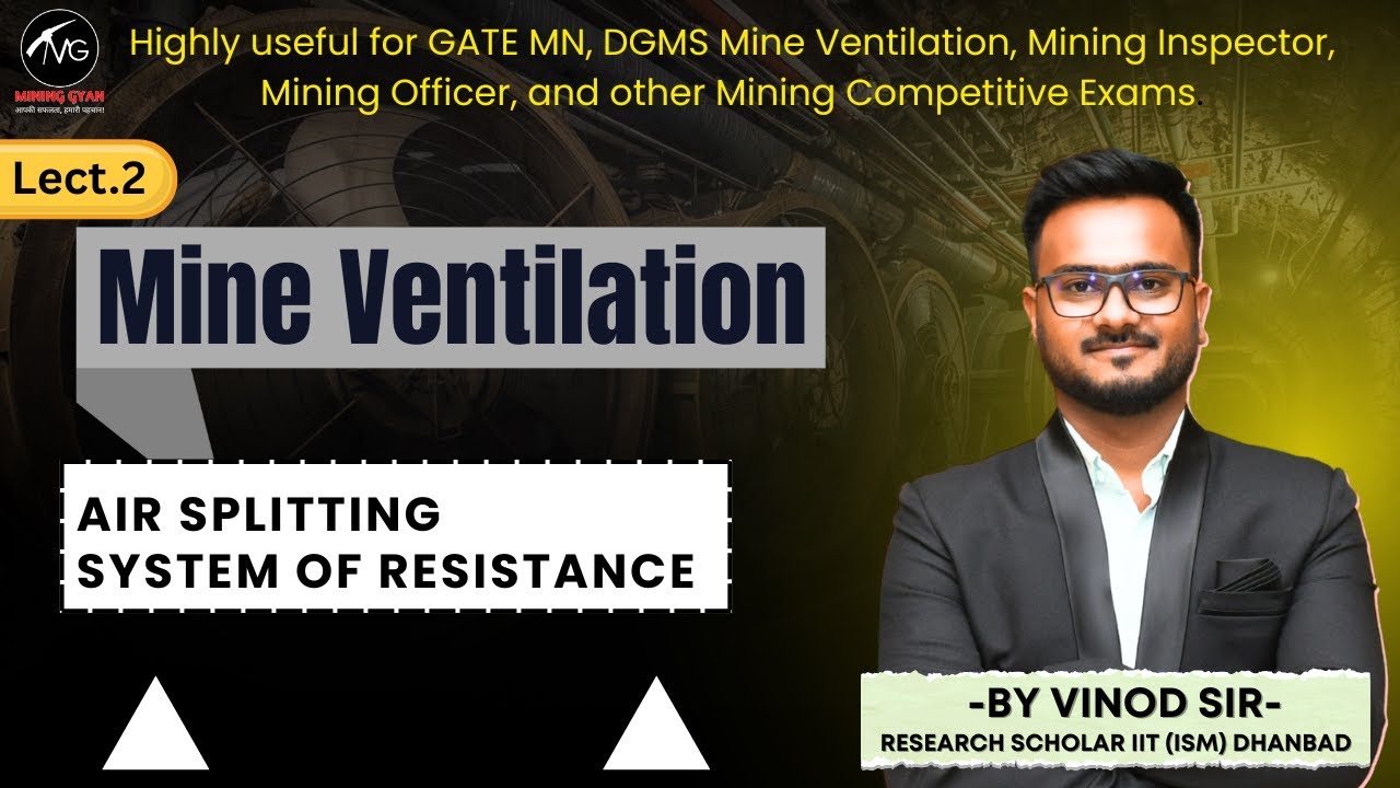 Numerical problems based on Splitting of Mine Air/Series and parallel Connections/Mine Ventilation