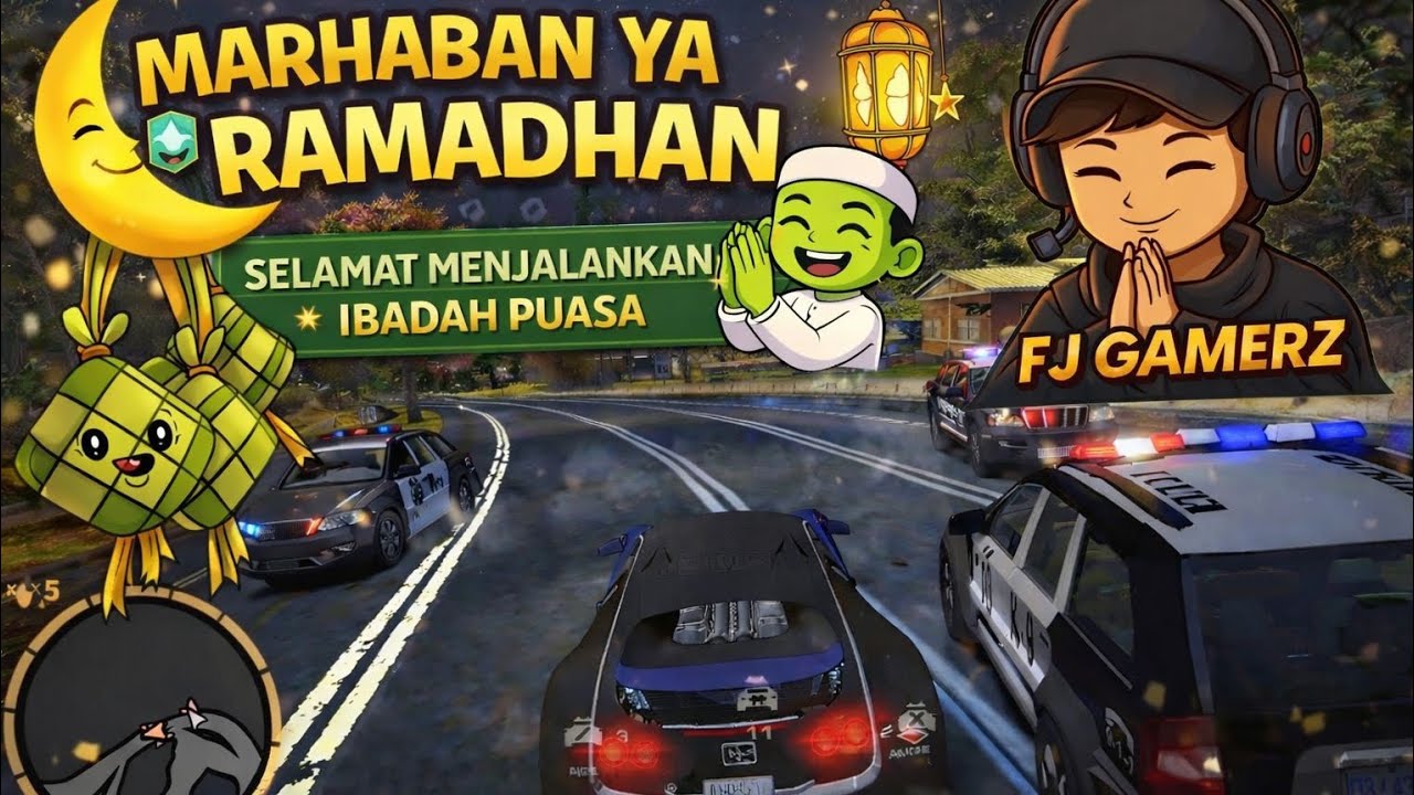 MARHABAN YAA POLISI! Bugatti Veyron NFSMW Epic Police Chase Part 2