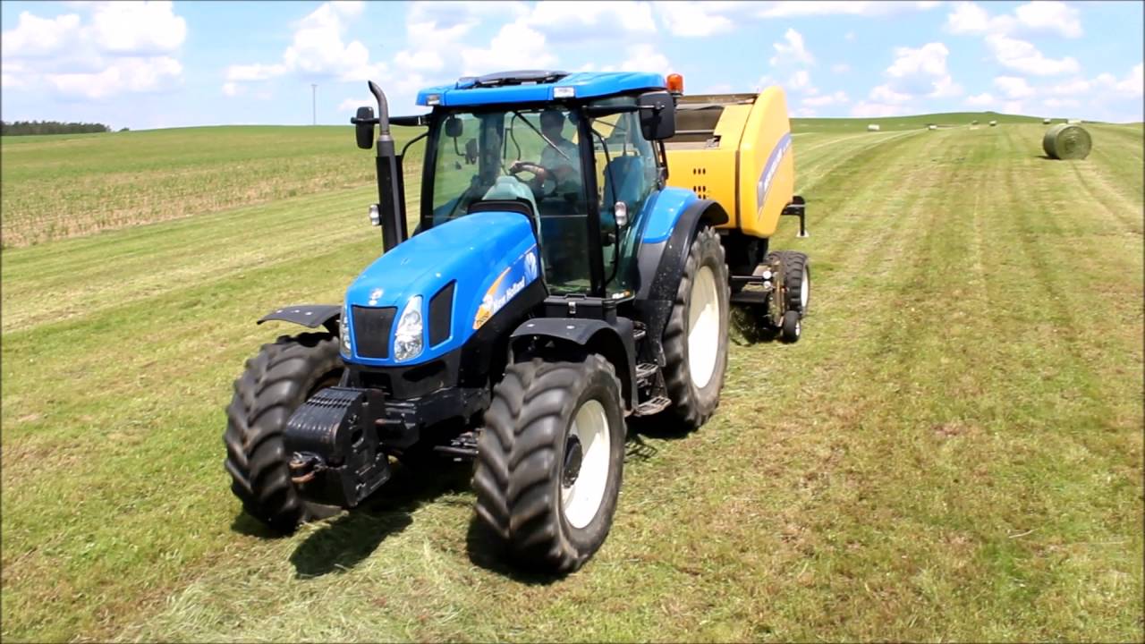 New Holland T6050 + New Holland Roll - Belt 150 Cropcutter