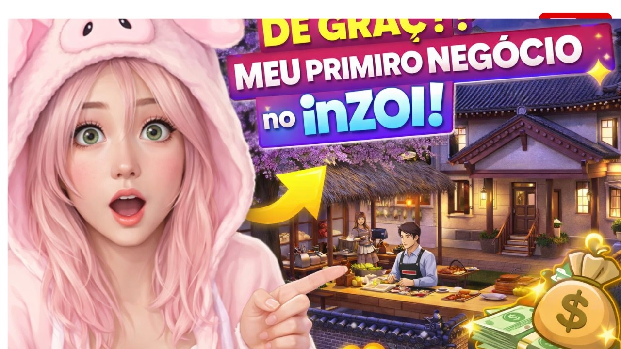 DE GRAÇA?? Meu PRIMEIRO NEGÓCIO no inZOI! 🍜✨ (cozy + caos matinal)