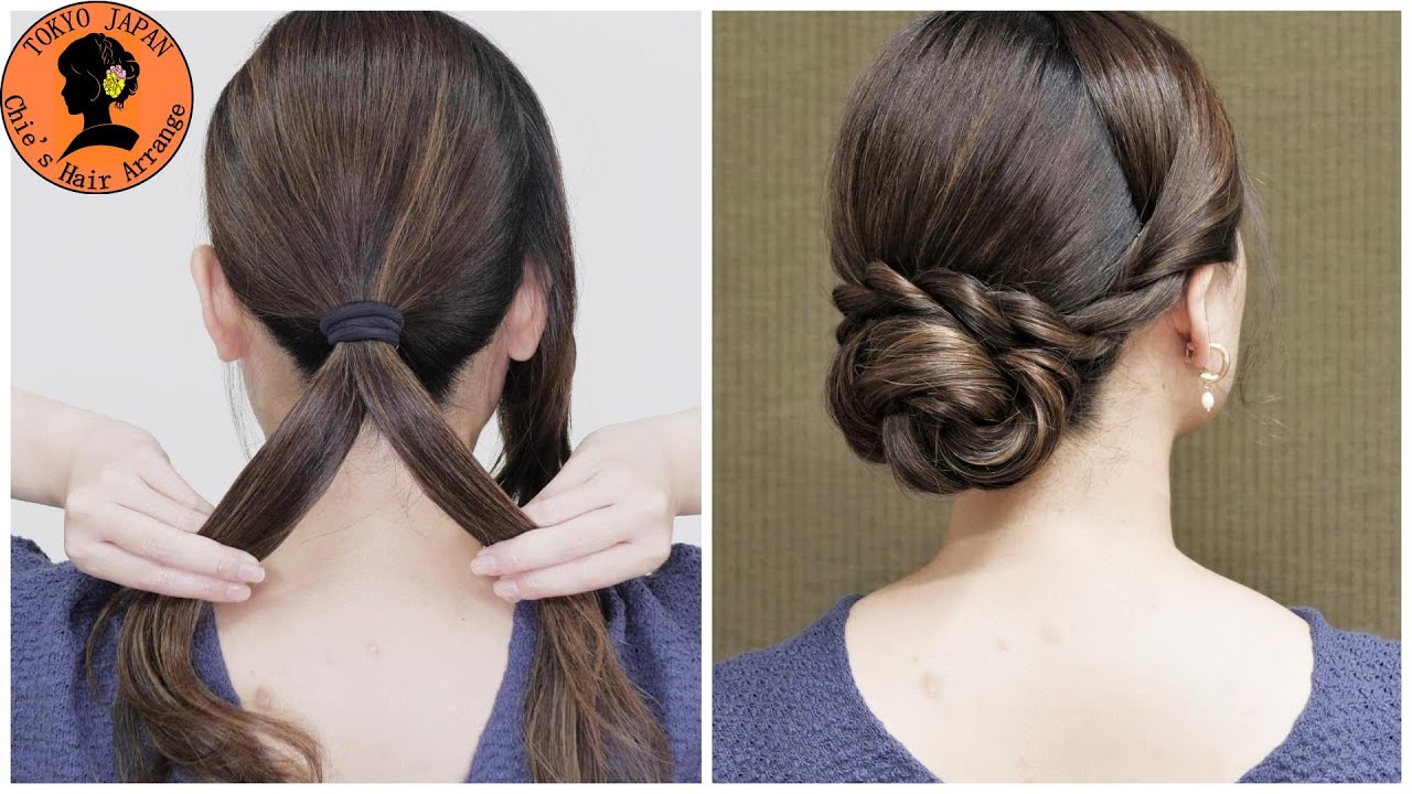 【セルフ ヘアアレンジ】ロープ編みで作る可愛いヘアアレンジ