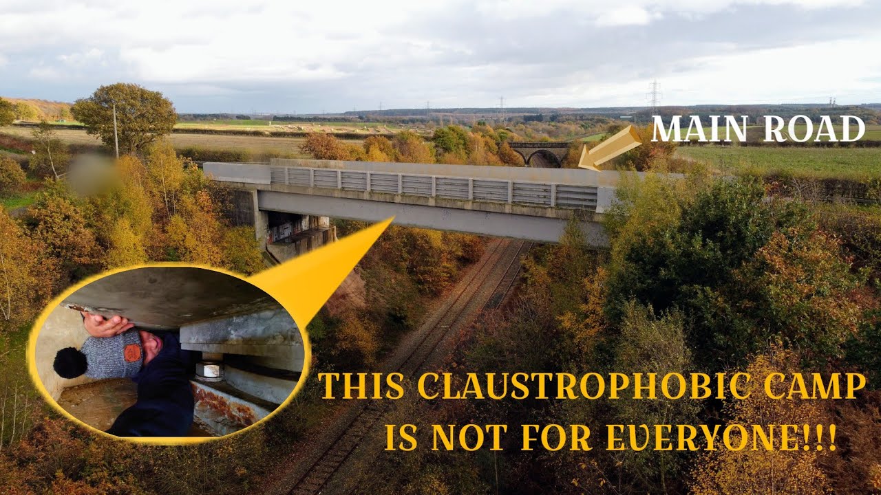 WE CAMPED INSIDE A MAIN ROAD BRIDGE ABOVE TRAIN TRACKS