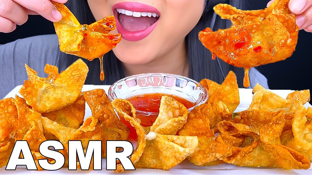 ASMR FRIED WONTONS MUKBANG EATING SOUNDS (Eating Show) ASMR Phan