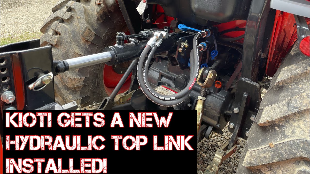 Installing a hydraulic top link on the Kioti CK4010SE.