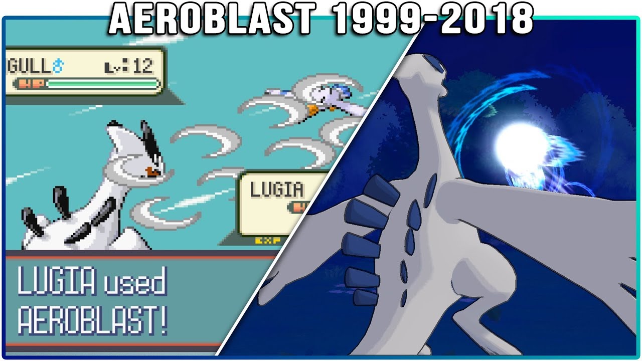 Evolution of Lugia's Aeroblast - Pokémon Moves (1999-2018)