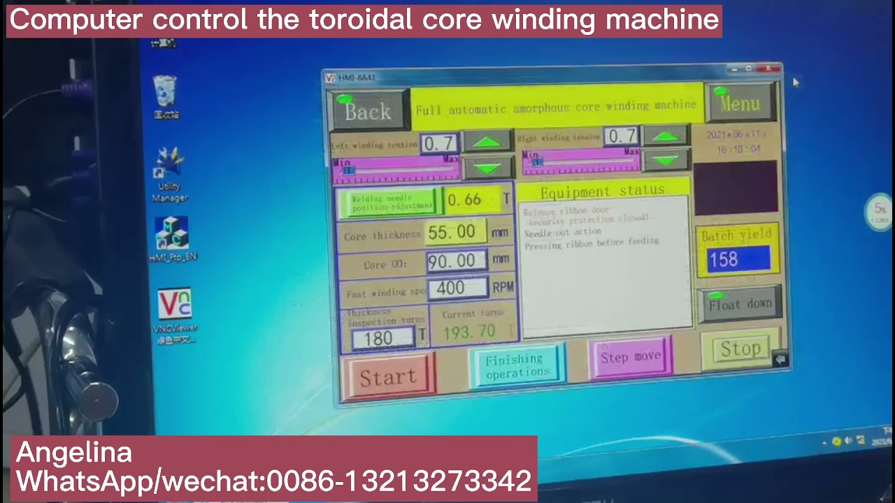 Computer control the toroidal core winding machine
