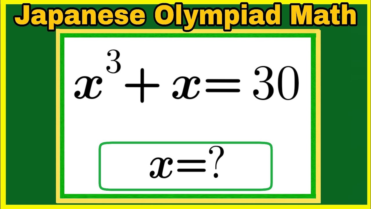 This Japanese Olympiad Math Problem Is Crazy  | solve For x!#algebra #maths#mathstricks #tricksandso