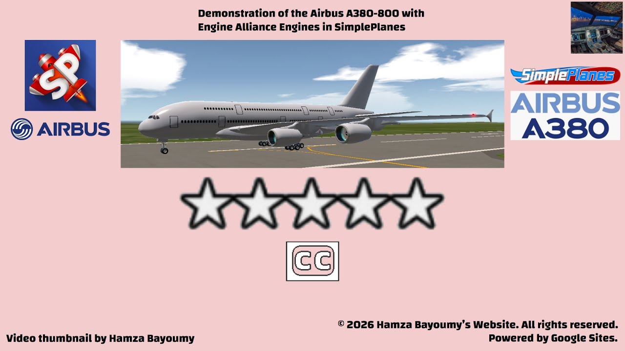 Демонстрация самолета Airbus A380-800 с двигателями Engine Alliance в SimplePlanes.