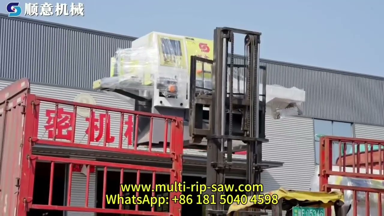 Multi Rip Saw Intelligent Board Edgers are Ready to Deliver to Sawmill for Making Block Board Pallet