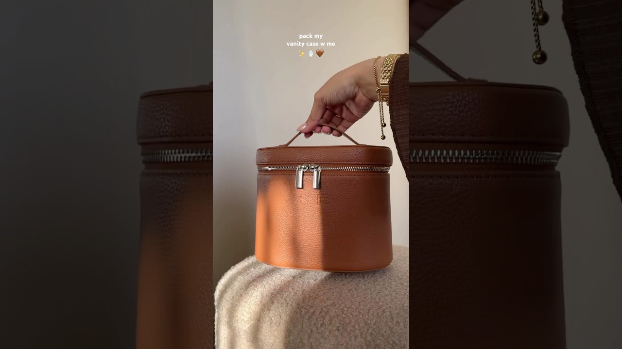 Saie vanity case 🤎 #saiebeauty #vanitycase #makeupbag #girlythings #packwithme