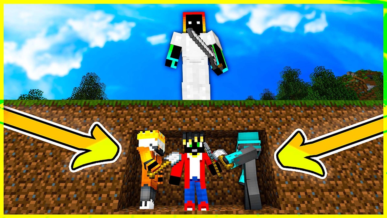 3 LOPATY VS 1 HUNTER😱 | [MarweX&@hunac&@MegaSkuci&@fatlaax]