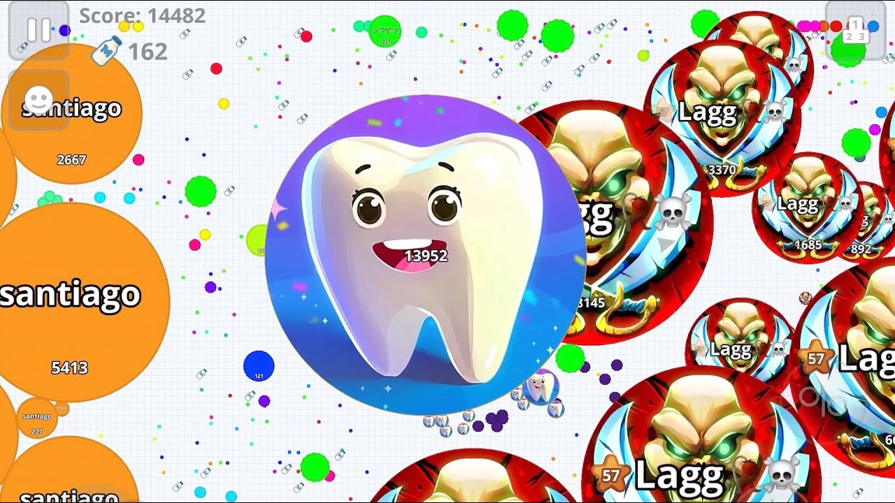 77.777% SOLO 🦷 (AGAR.IO MOBILE)