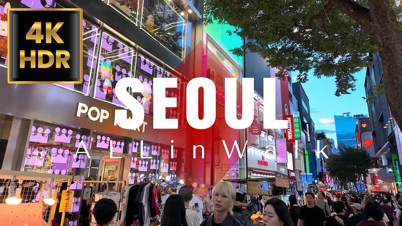 Hoehyeon-dong / Myeongdong Shopping Street, Seoul, Korea | 회현동 / 명동 쇼핑거리 | 4K HDR