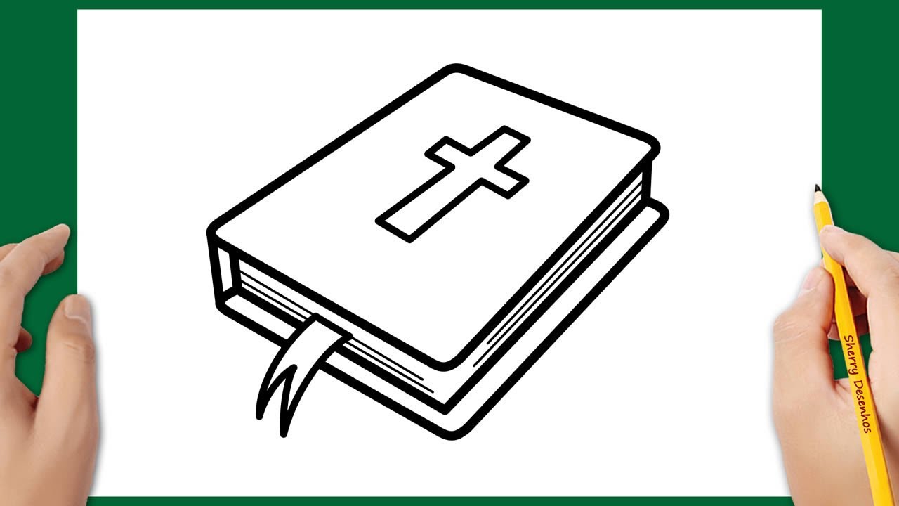 COMO DESENHAR UMA B&Iacute;BLIA F&Aacute;CIL | DESENHO DE P&Aacute;SCOA