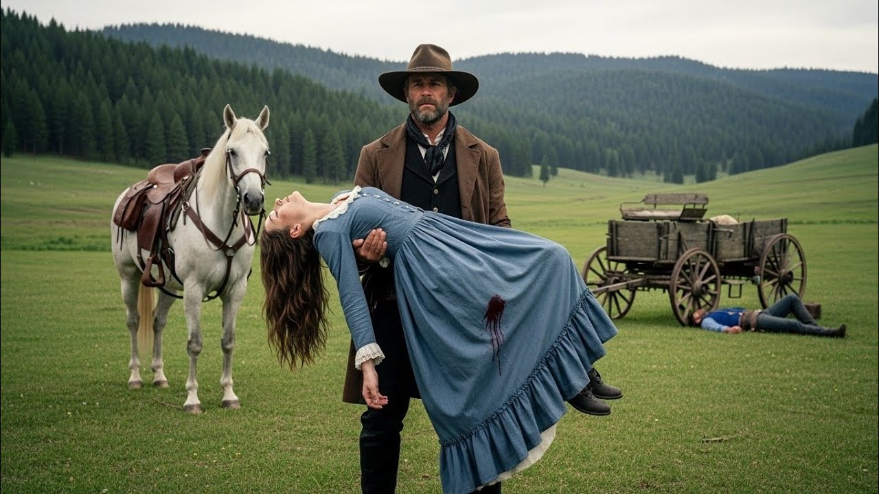 Struggling Widower Rescues a Lone Survivor of a Wagon Massacre, Unaware She’s Hidden Nobility