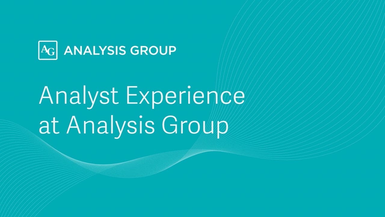 Analyst Experience at Analysis Group