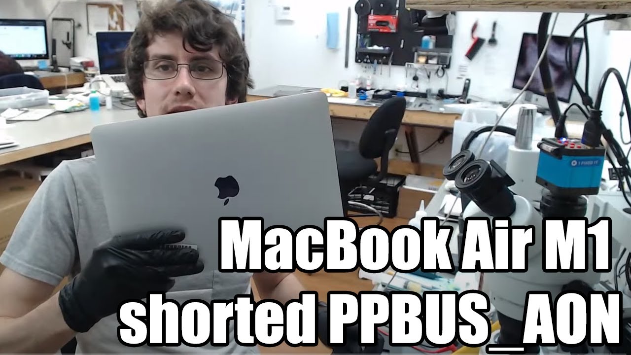 Ремонт короткого замыкания PPBUS_AON на MacBook Air M1 2020 года