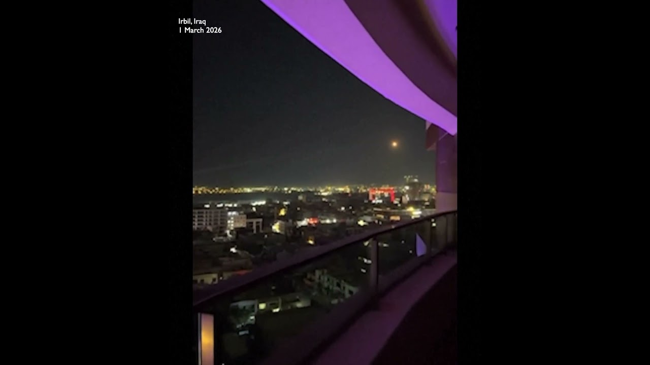 Exploding projectiles over Iraqi airport as Iran-backed militias hit US base in Irbil