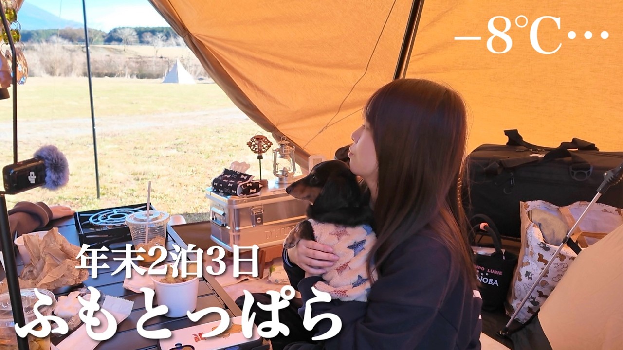 ふもとっぱらで念願の年越しキャンプ。ふもとっぱら初心者/愛犬と娘【ふもとっぱらキャンプ場】