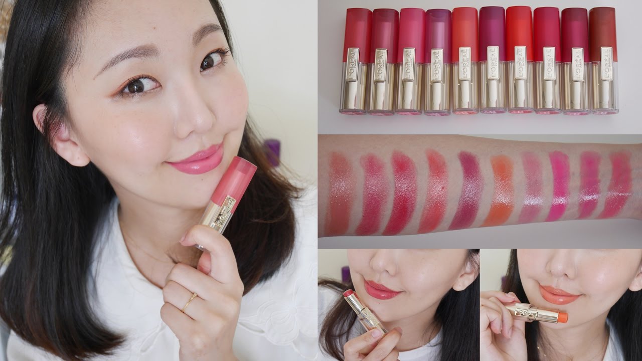 [AD] 高CP值 L'Oréal花漾誘色水唇膏10色全試色+心得分享 / 開架唇彩推薦!