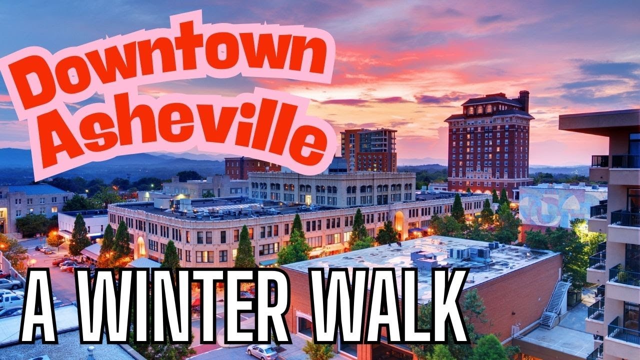 Холодный солнечный день в центре города Эшвилл, Северная Каролина #asheville #winter #walkingtours