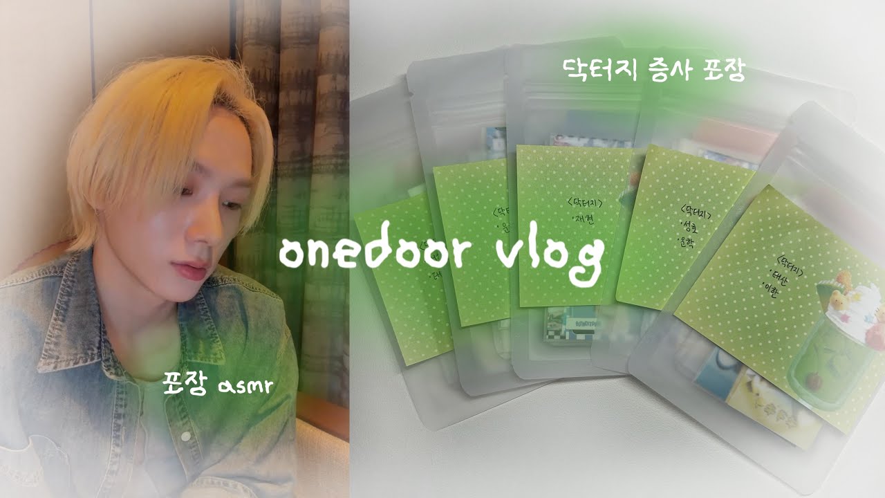 [ 원도어 브이로그 ] 뽀시락뽀시락 포장 asmr 브이로그!! | 원도어로그 | 덕질 브이로그 | 캐프 | 포카 포장 | 분철 포장 | 총대
