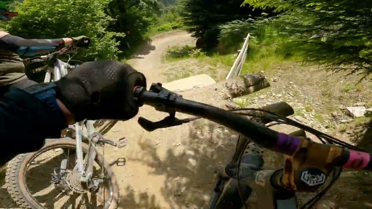 Dyfi bikepark Racetrack and Turns in the ferns first runs
