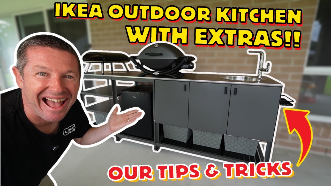 Установка уличной кухни Ikea Batskar — отличный бюджетный вариант своими руками для барбекю Weber...