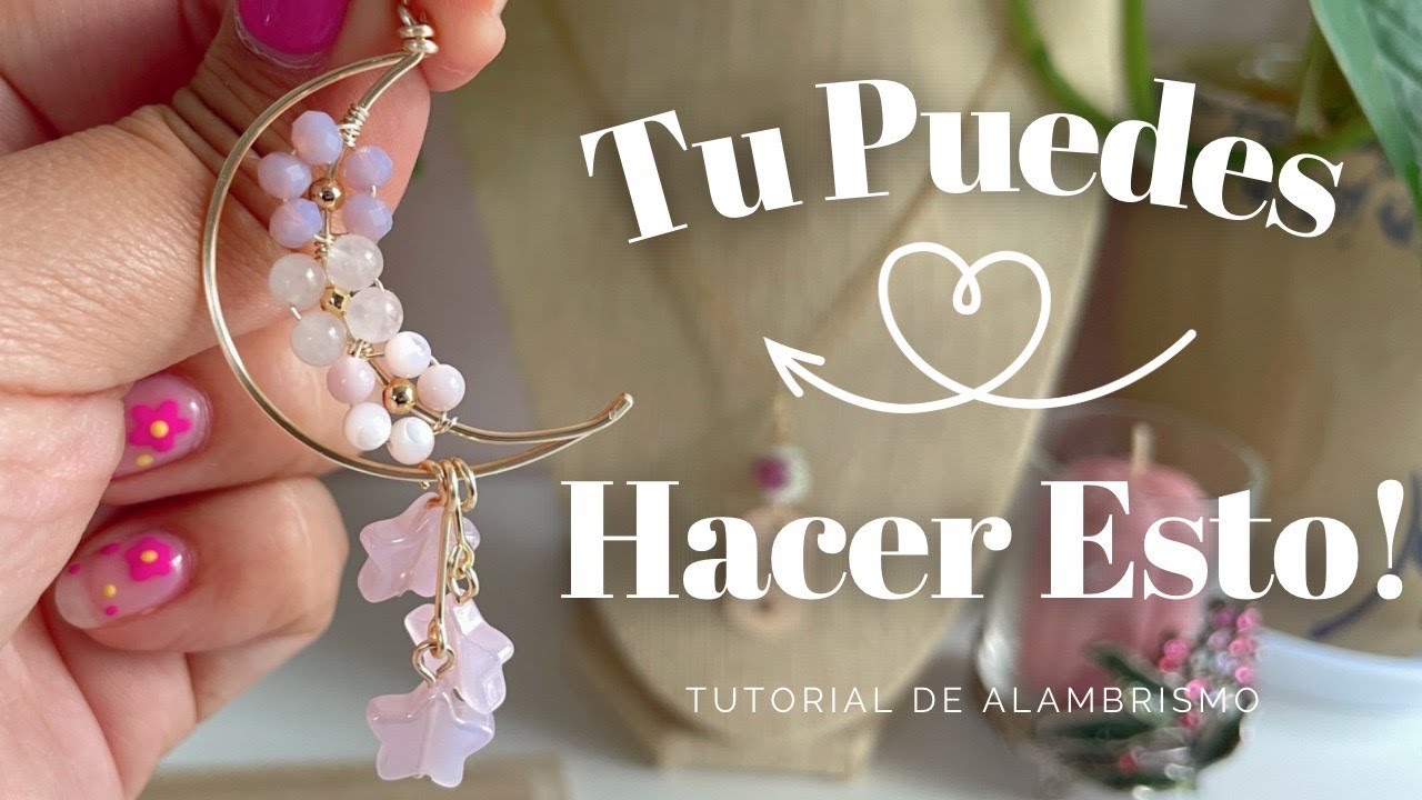 Como Hacer un Pendiente en forma de Luna | Como Hacer Joyeria Tu Mismo | Tutorial de Alambrismo