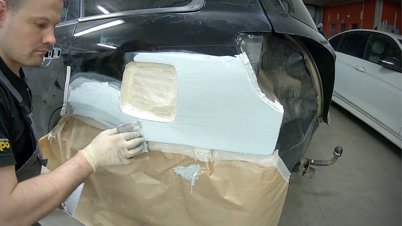 DIY Repair car body | Step by step preparation panel for painting with filler | Evercoat / Beginners