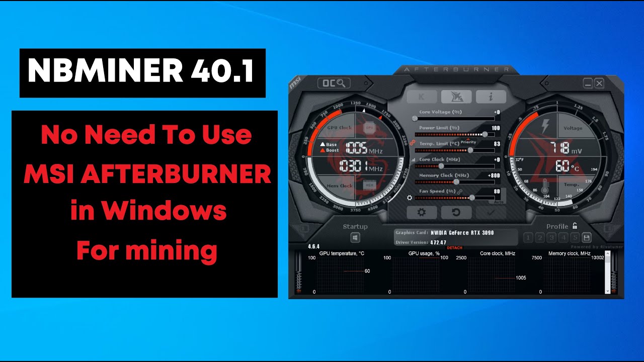 NBminer 40.1 - How to Overclock GPU in Batch File without MSI Afterburner - Ethereum Mining [Hindi]