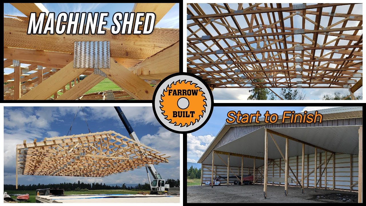 Building an 80x40 Machine Shed on Screw Piles + Dual Lean-To Roofs