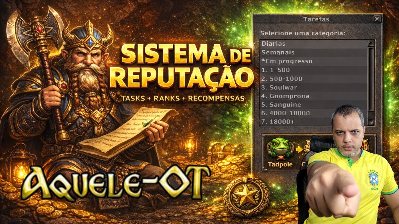 AqueleOT - Sistema de Task e Reputação (NPC Principessa)