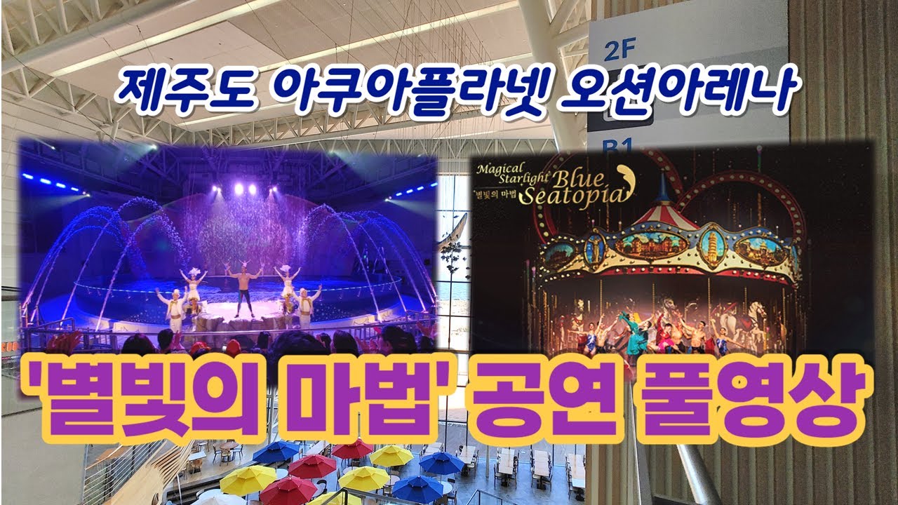 제주도 여행지 베스트 아쿠아플라넷 오션아레나 '별빛의 마법'공연 풀영상 환상적이에요~ Magical starlight Blue seatopia