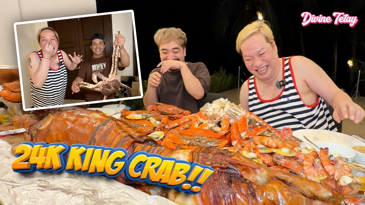 FIRST TIME MAG MUKBANG NG KING CRAB! AT MAY IBA PANG KASAMANG PANG PUTOK BATOK! | DIVINE TETAY