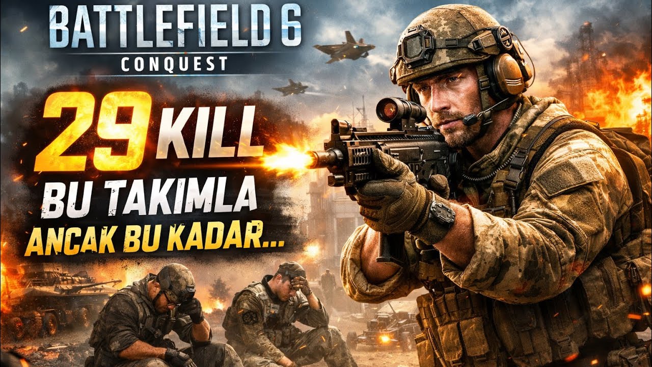 Bu Takımla Bu Kadar... | SOR-556 MK2 İle 29 Kill | Battlefield 6 Conquest