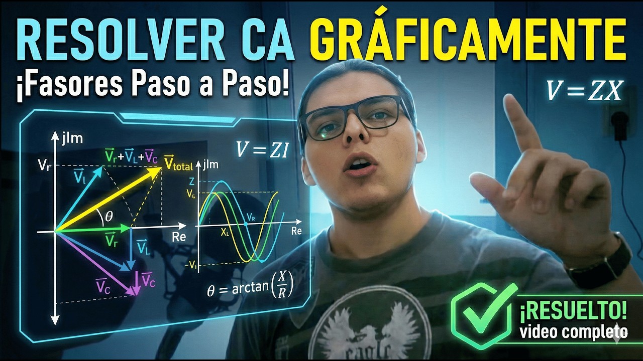Entiende la CA de una vez: Ejercicio Resuelto Paso a Paso con FASORES.