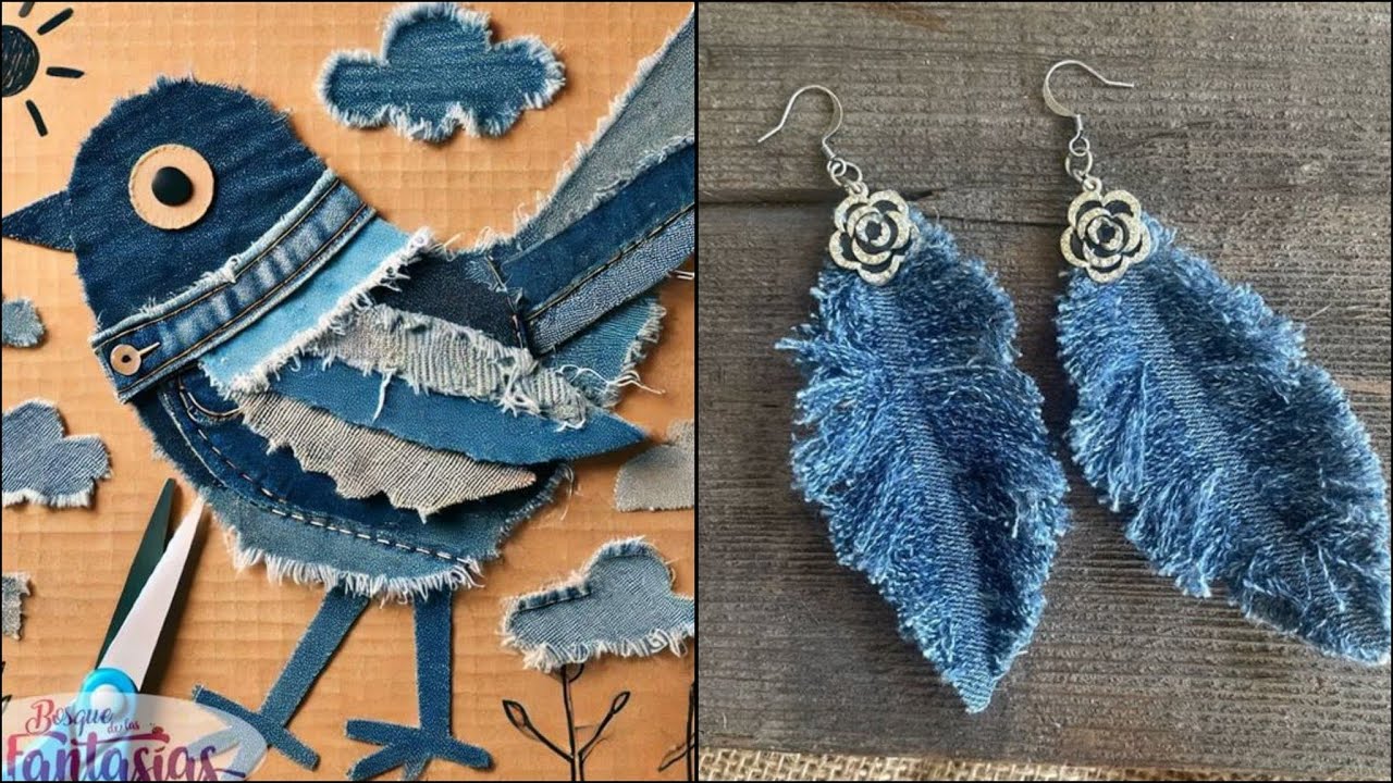 Denim Jeans Recycling Craft Ideas|Best Out of Waste DIY Old Jeans Recycle Craft #trending#diy #craft