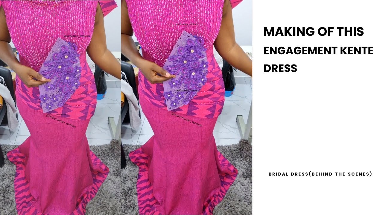 The Making Of Bridal Beaded Kente Gown | Traditional/Engagement| Behindthescenes | Mecraftsby2efuas