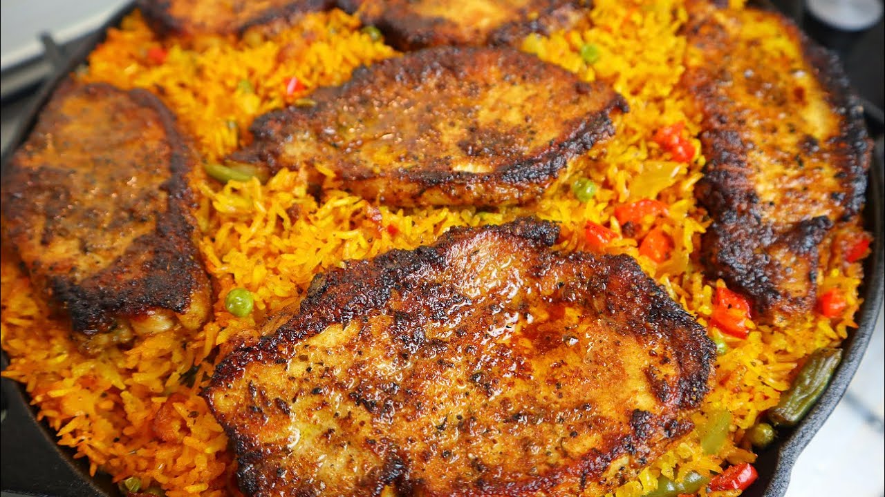 One Pot Pork Chops And Rice It’s So Tasty | Oven Baked Pork Chops & Rice | One Pot Dinner
