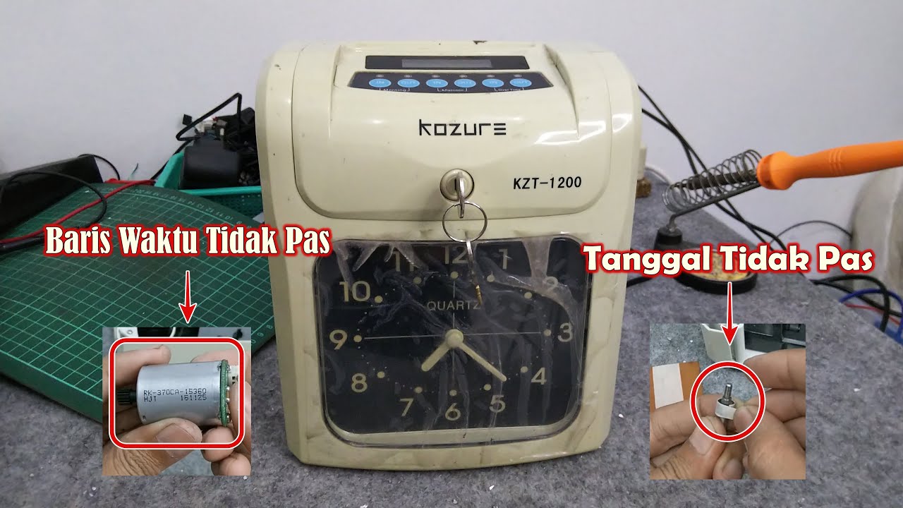 Memperbaiki Mesin Absensi Kozure KZT-1200 Rusak Print Out Tidak Pas
