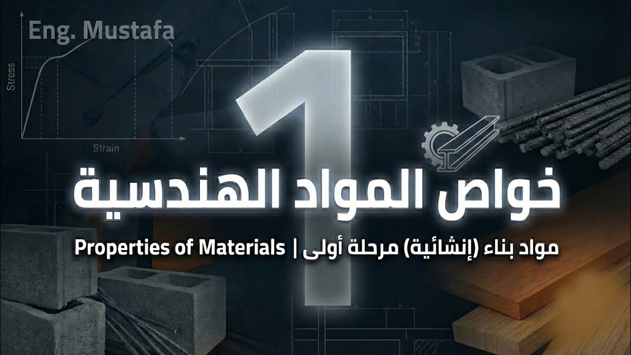 تكنولوجيا مواد بناء (إنشائية) مرحلة أولى: خواص المواد (Properties of Materials) | المحاضرة الأولى