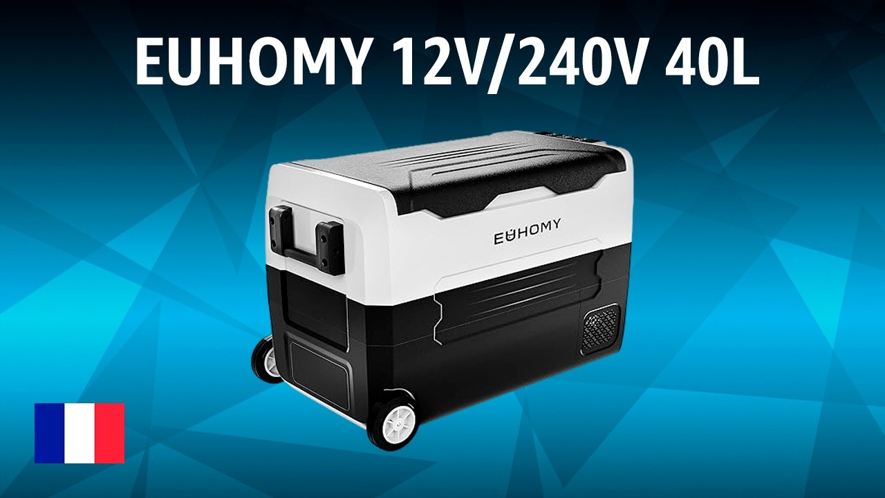 Glacière compresseur pour voiture EUHOMY 12 V/240 V 40 L | TEST | Français
