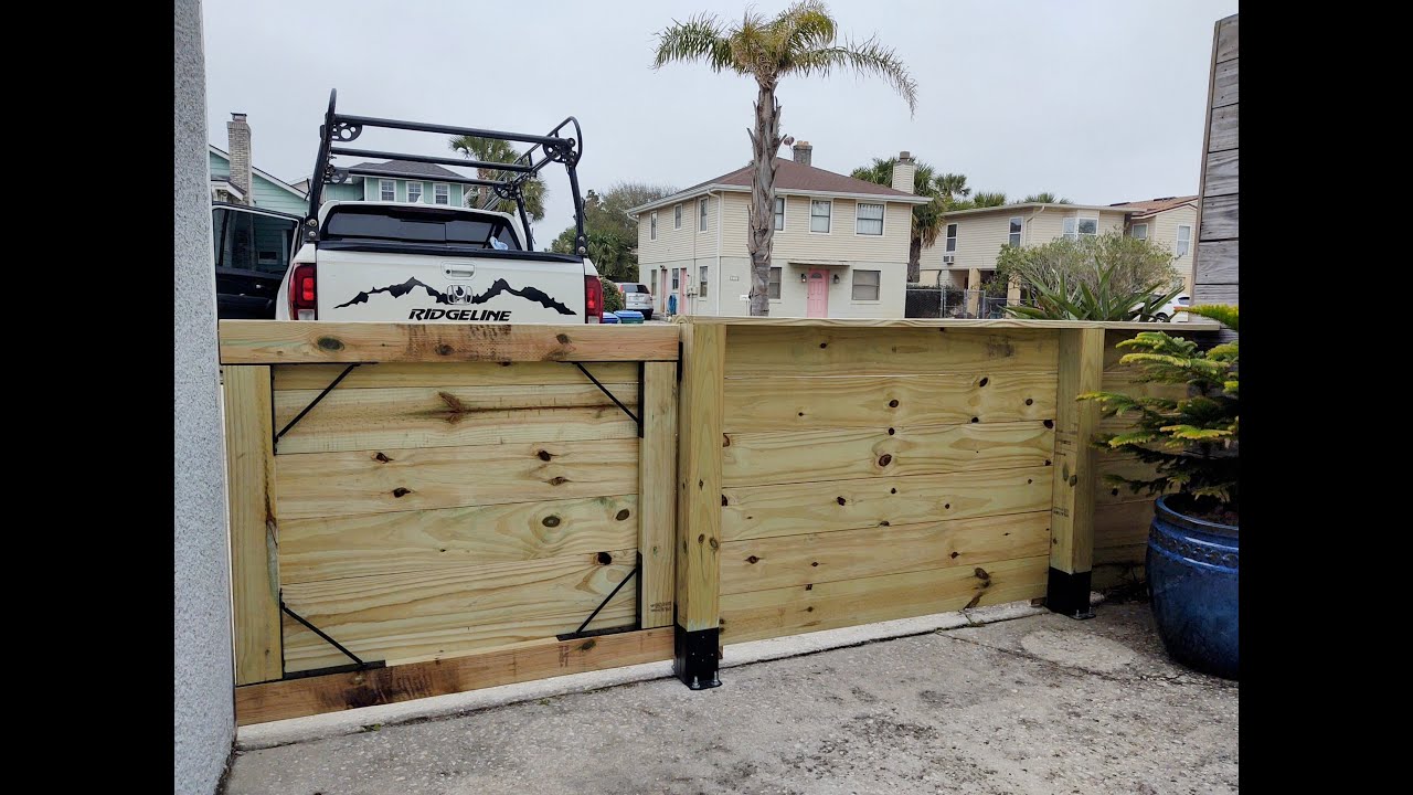 how to build a gate and fence mounting in concrete
