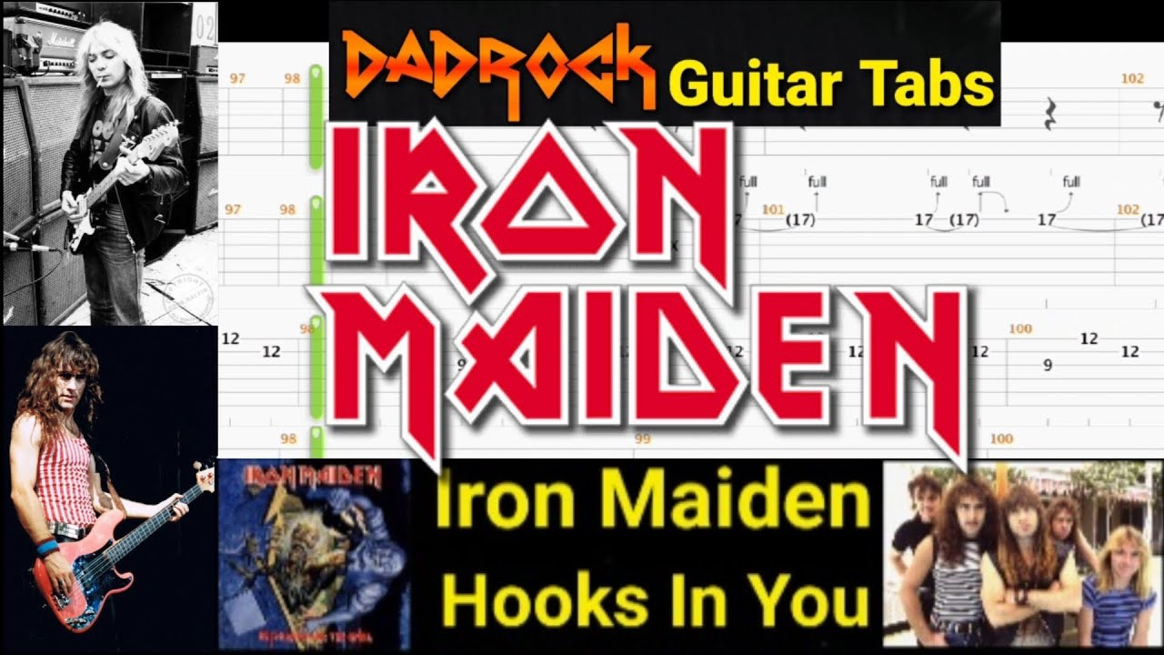 Hooks In You - Iron Maiden - Guitar + Bass TABS Lesson