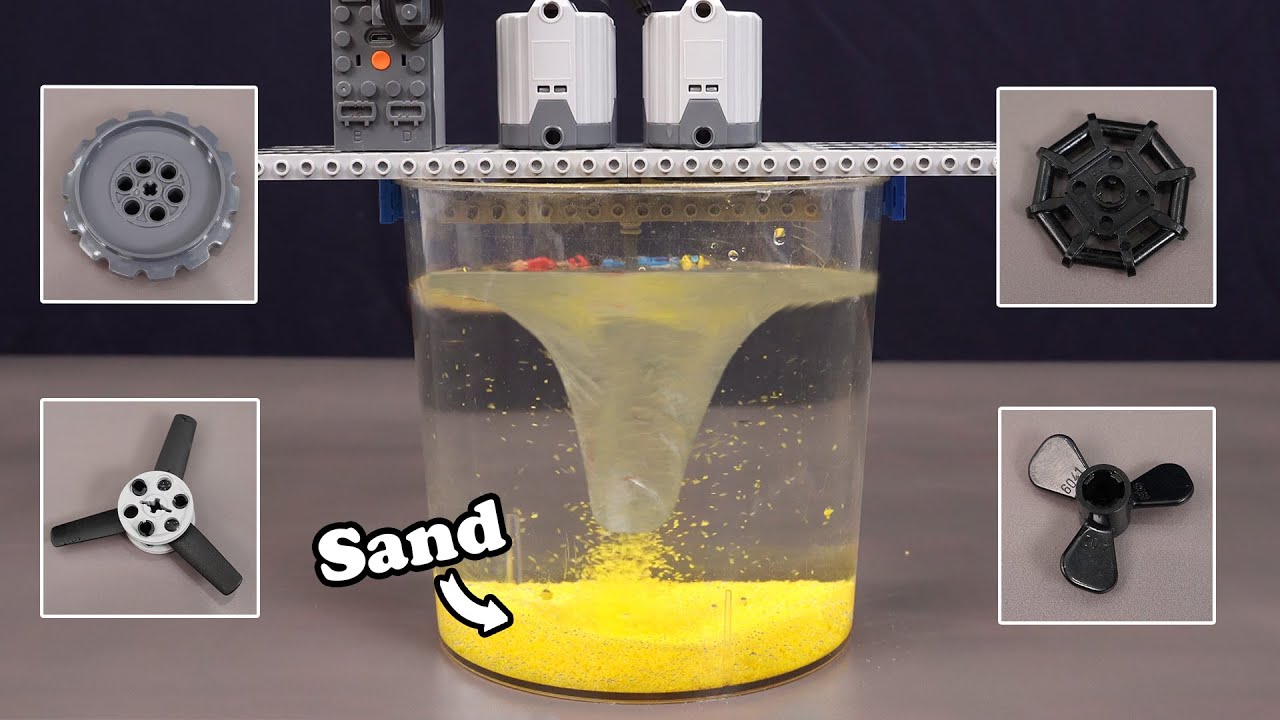 Creating BIGGEST Sand Tornado Underwater with LEGO Propellers