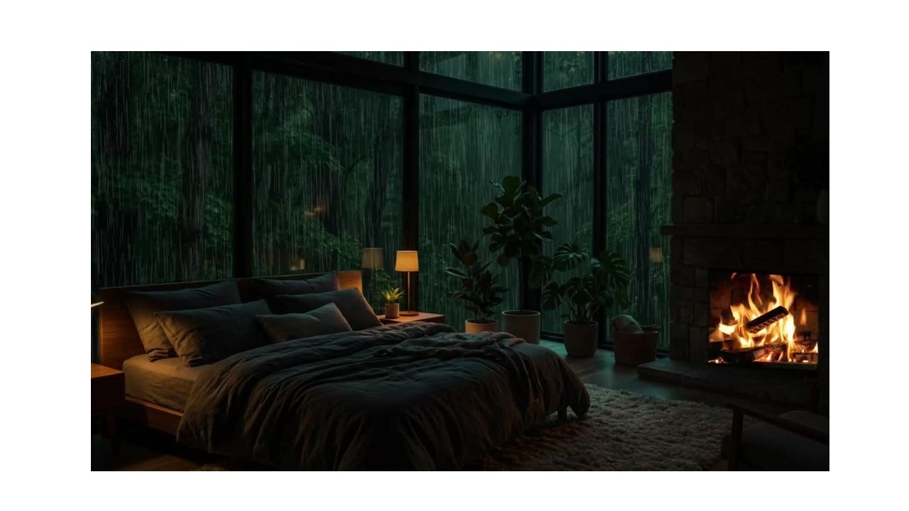 Gentle Rain Sounds to Help You Sleep Fast | Calming Forest Lake Rain ASMR to Reduce Insomnia