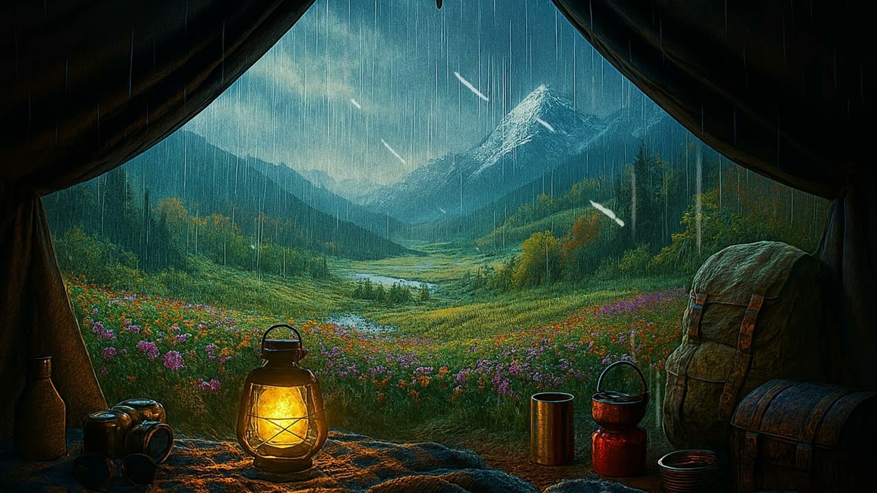 [ASMRON-sb helps you sleep] The sound of summer rain on the mountain is good for a comfortable sleep