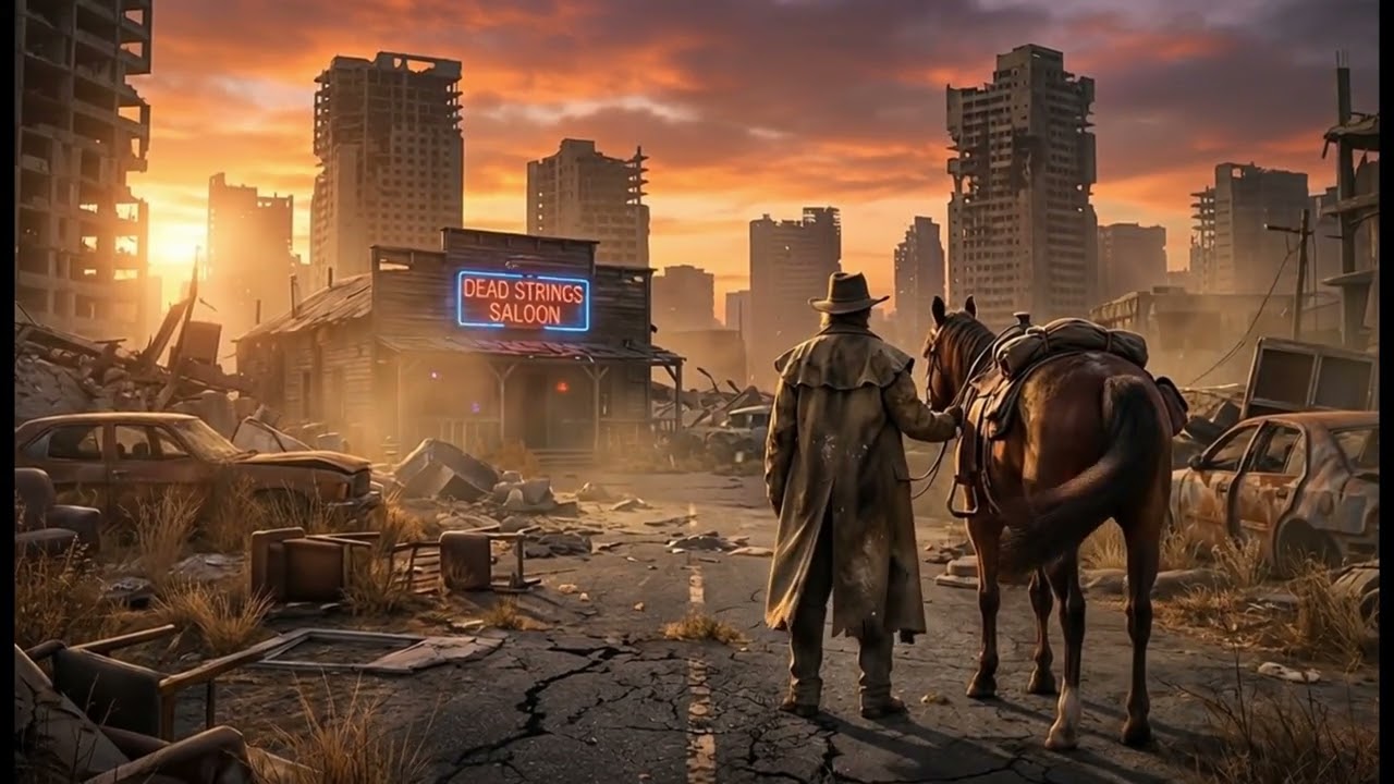 Spring Salon | Western Cowboy Blues Ambience | Deep Bass Instrumental | Dusty Saloon Mood