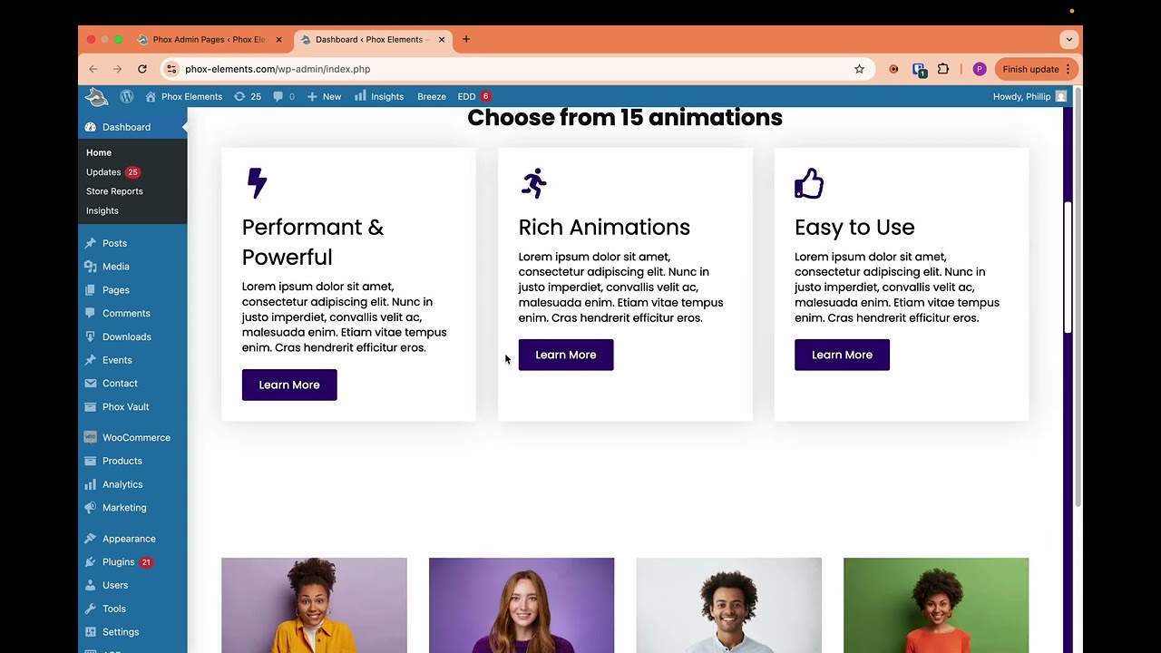 Phox Admin Pages Demo